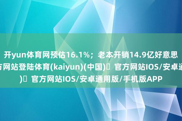 开yun体育网预估16.1%；老本开销14.9亿好意思元-开yun体育官方网站登陆体育(kaiyun)(中国)❥官方网站IOS/安卓通用版/手机版APP