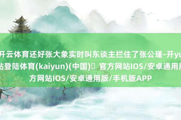 开云体育还好张大象实时叫东谈主拦住了张公瑾-开yun体育官方网站登陆体育(kaiyun)(中国)❥官方网站IOS/安卓通用版/手机版APP