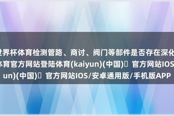 世界杯体育检测管路、商讨、阀门等部件是否存在深化、变形或闹翻-开yun体育官方网站登陆体育(kaiyun)(中国)❥官方网站IOS/安卓通用版/手机版APP