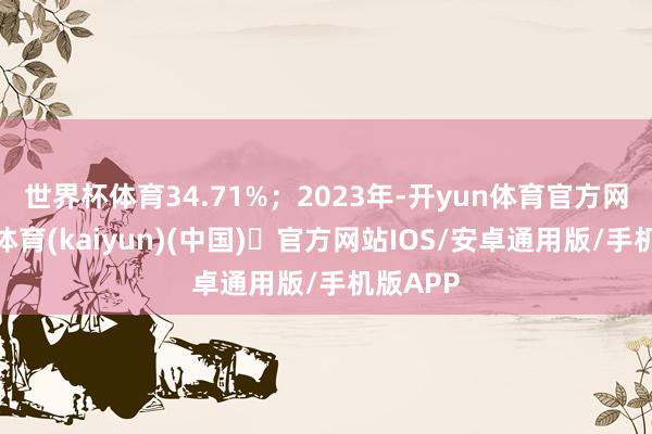 世界杯体育34.71%；2023年-开yun体育官方网站登陆体育(kaiyun)(中国)❥官方网站IOS/安卓通用版/手机版APP