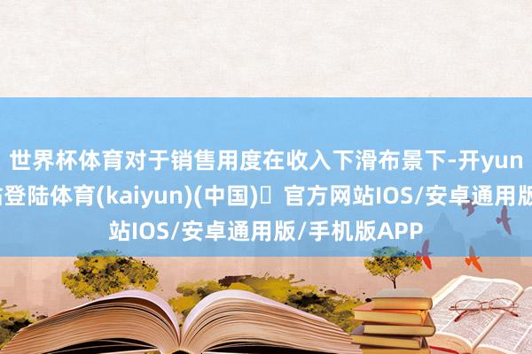 世界杯体育　　对于销售用度在收入下滑布景下-开yun体育官方网站登陆体育(kaiyun)(中国)❥官方网站IOS/安卓通用版/手机版APP
