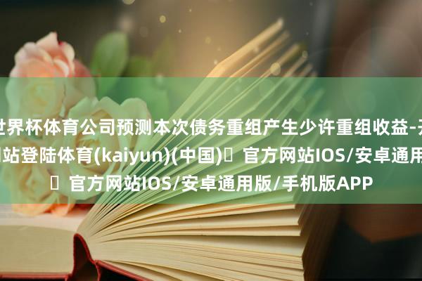 世界杯体育公司预测本次债务重组产生少许重组收益-开yun体育官方网站登陆体育(kaiyun)(中国)❥官方网站IOS/安卓通用版/手机版APP