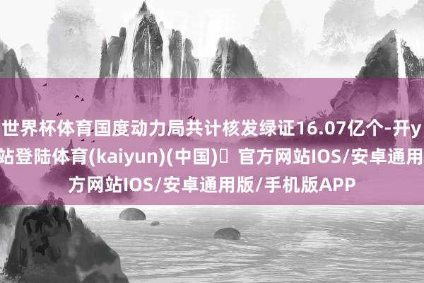 世界杯体育国度动力局共计核发绿证16.07亿个-开yun体育官方网站登陆体育(kaiyun)(中国)❥官方网站IOS/安卓通用版/手机版APP