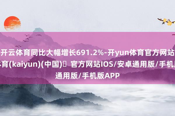 开云体育同比大幅增长691.2%-开yun体育官方网站登陆体育(kaiyun)(中国)❥官方网站IOS/安卓通用版/手机版APP