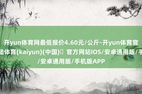 开yun体育网最低报价4.60元/公斤-开yun体育官方网站登陆体育(kaiyun)(中国)❥官方网站IOS/安卓通用版/手机版APP